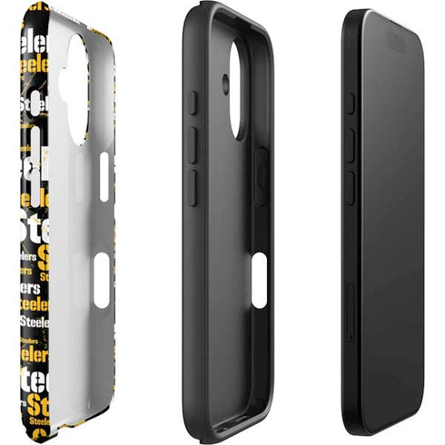 NFL Pittsburgh Steelers Black Blast iPhone 16 Plus Impact Case