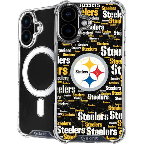 NFL Pittsburgh Steelers Black Blast iPhone 16 Plus MagSafe Case