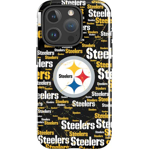 NFL Pittsburgh Steelers Black Blast iPhone 16 Pro Impact Case
