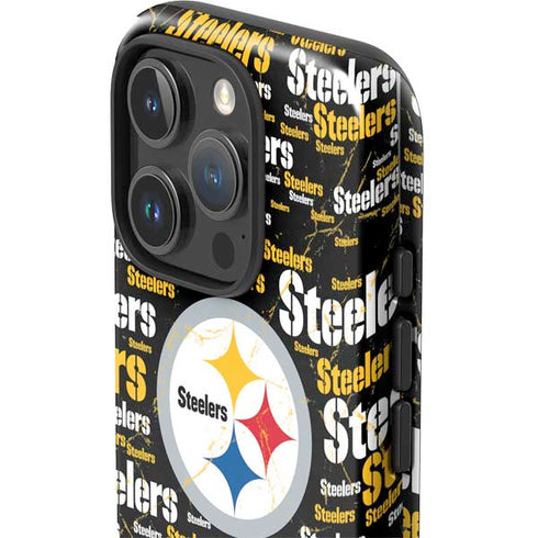NFL Pittsburgh Steelers Black Blast iPhone 16 Pro Impact Case