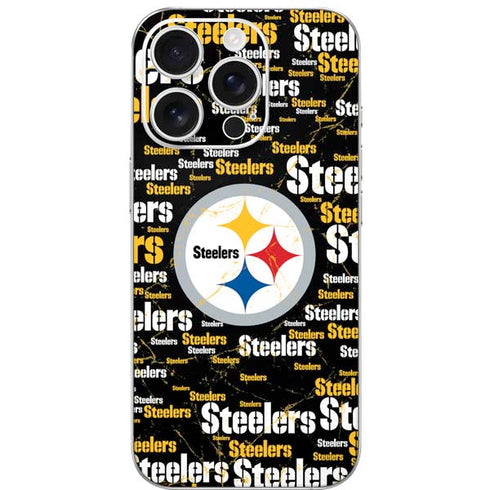NFL Pittsburgh Steelers Black Blast iPhone 16 Pro Skin