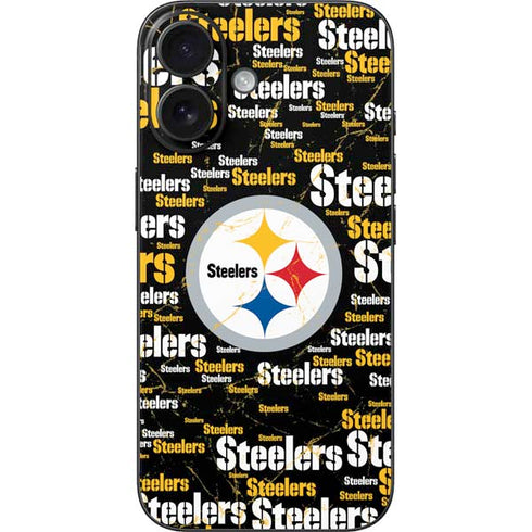 NFL Pittsburgh Steelers Black Blast iPhone 16 Skin