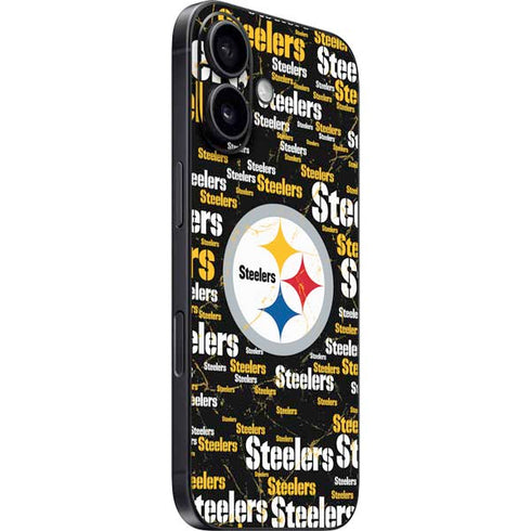 NFL Pittsburgh Steelers Black Blast iPhone 16 Skin