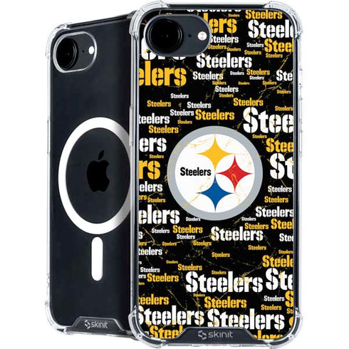 NFL Pittsburgh Steelers Black Blast iPhone 16e MagSafe Case