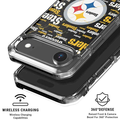 NFL Pittsburgh Steelers Black Blast iPhone 17 Air Clear Case