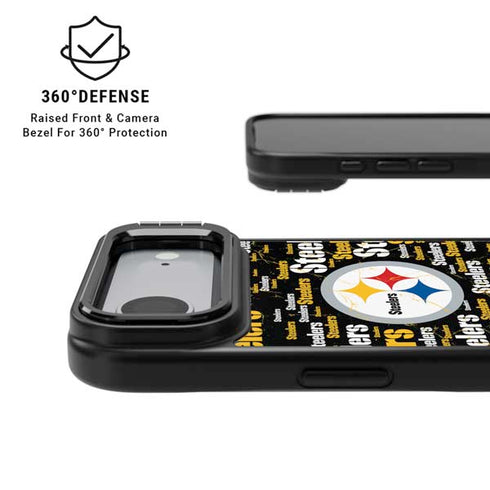 NFL Pittsburgh Steelers Black Blast iPhone 17 Air Kickstand Case
