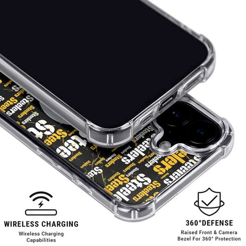 NFL Pittsburgh Steelers Black Blast iPhone 17 Clear Case