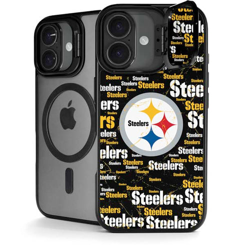 NFL Pittsburgh Steelers Black Blast iPhone 17 Kickstand Case