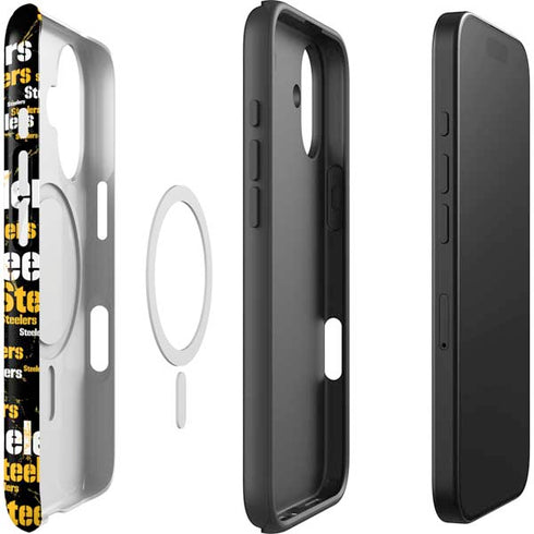 NFL Pittsburgh Steelers Black Blast iPhone 17 Magsafe Impact Case