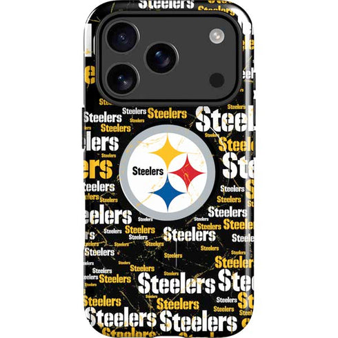 NFL Pittsburgh Steelers Black Blast iPhone 17 Pro Magsafe Impact Case