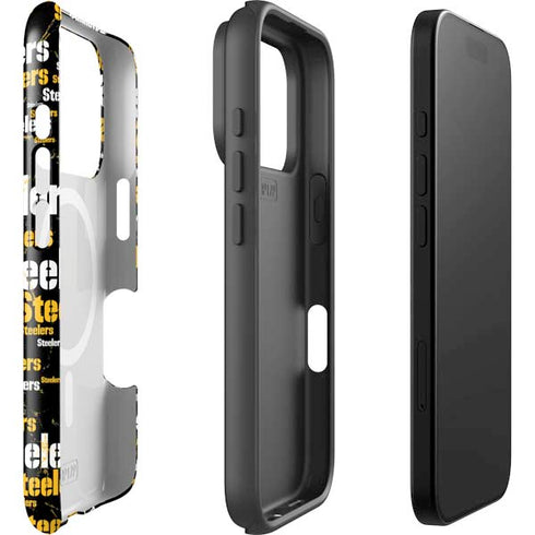 NFL Pittsburgh Steelers Black Blast iPhone 17 Pro Magsafe Impact Case