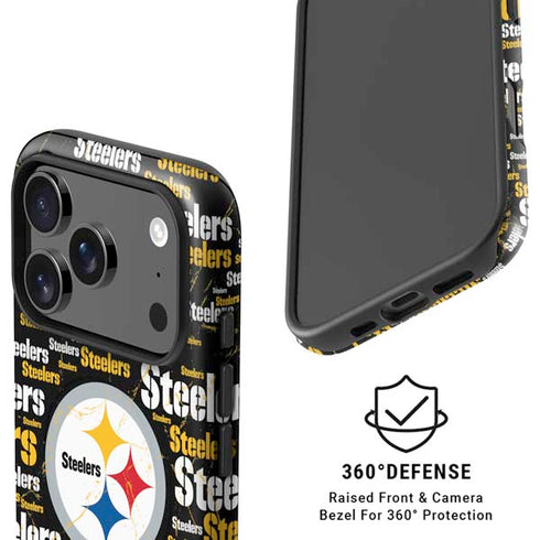 NFL Pittsburgh Steelers Black Blast iPhone 17 Pro Magsafe Impact Case