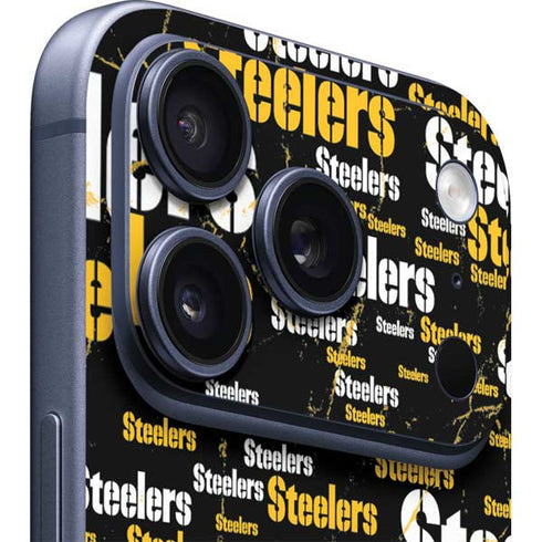 NFL Pittsburgh Steelers Black Blast iPhone 17 Pro Max Skin