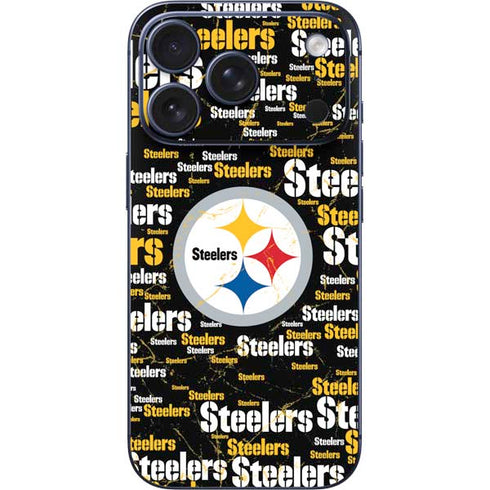 NFL Pittsburgh Steelers Black Blast iPhone 17 Pro Skin