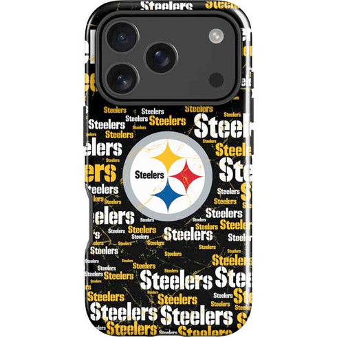 NFL Pittsburgh Steelers Black Blast iPhone 18 Pro Max Impact Case