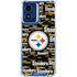 NFL Pittsburgh Steelers Black Blast Moto G 5G (2024) Clear Case