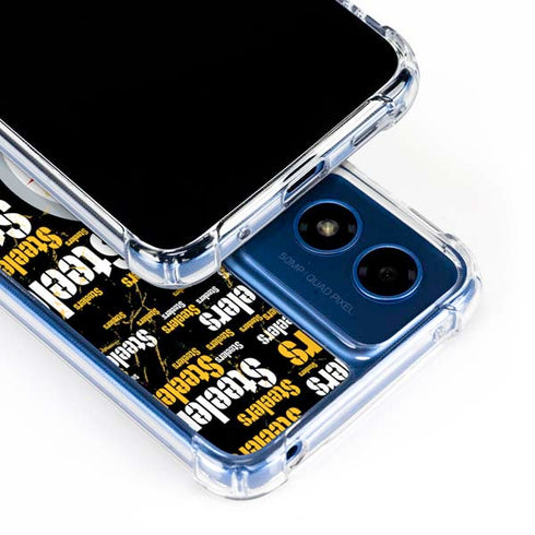 NFL Pittsburgh Steelers Black Blast Moto G 5G (2024) Clear Case