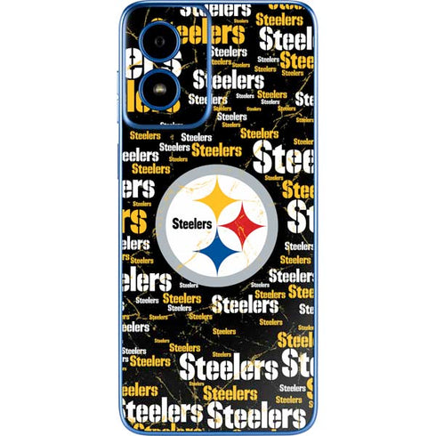NFL Pittsburgh Steelers Black Blast Moto G Play 4G (2024) Skin