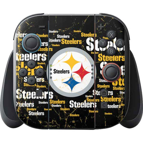 NFL Pittsburgh Steelers Black Blast Nintendo Switch 2 (2025) with Joy-Con Skin