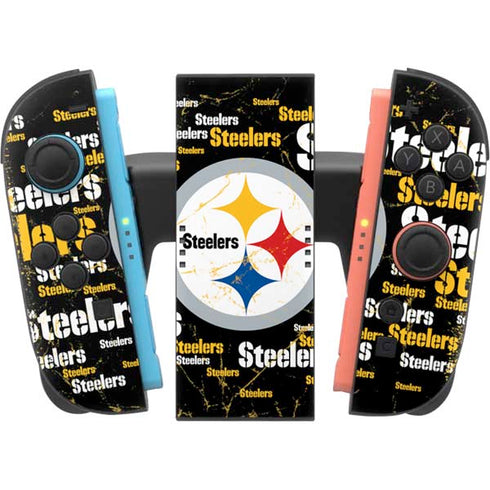 NFL Pittsburgh Steelers Black Blast Nintendo Switch 2 (2025) Joy-Con Controller Skin