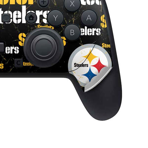 NFL Pittsburgh Steelers Black Blast Nintendo Switch 2 (2025) Pro Controller Skin