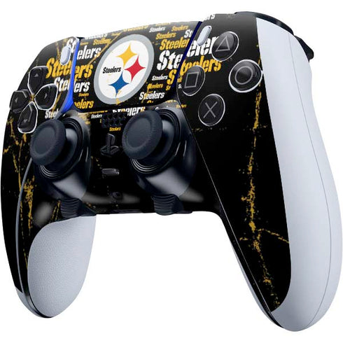 NFL Pittsburgh Steelers Black Blast PS5 DualSense Edge Pro Controller Skin
