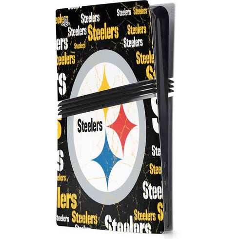 NFL Pittsburgh Steelers Black Blast PS5 Pro Console Skin