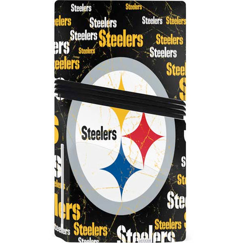 NFL Pittsburgh Steelers Black Blast PS5 Pro Disk Console Skin
