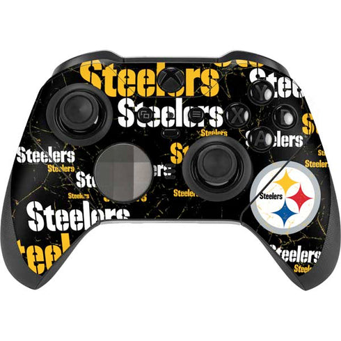NFL Pittsburgh Steelers Black Blast Xbox Elite Wireless Controller Series 2 Skin