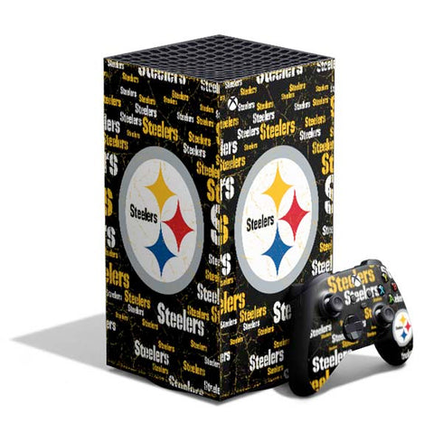 NFL Pittsburgh Steelers Black Blast XBox Series X Digital Edition Bundle Skin