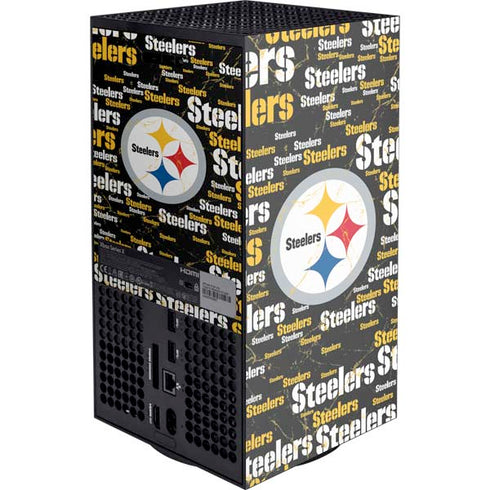 NFL Pittsburgh Steelers Black Blast XBox Series X Digital Edition Console Skin