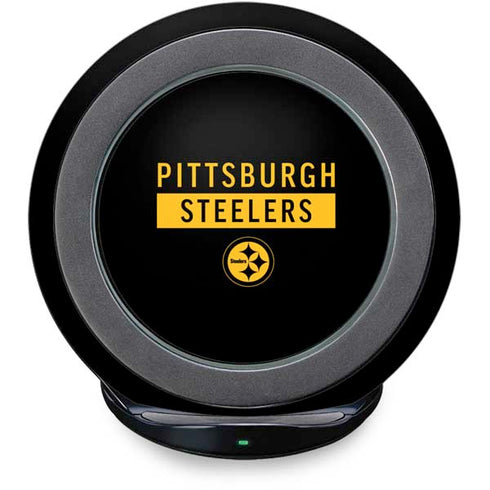 NFL Pittsburgh Steelers Black Performance Series Fast Charge Wireless Charging Stand Skin