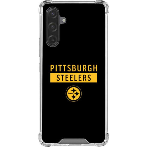 NFL Pittsburgh Steelers Black Performance Series Galaxy A17 Clear Case