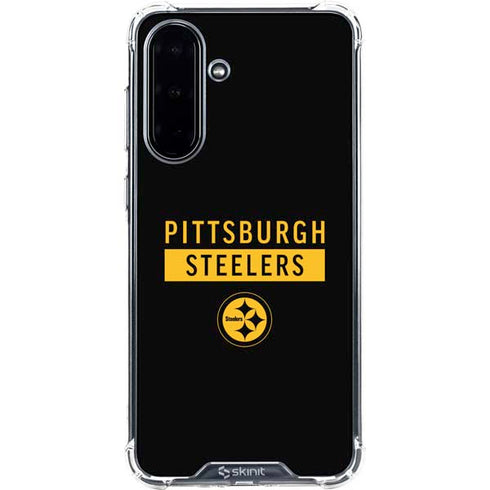 NFL Pittsburgh Steelers Black Performance Series Galaxy A36 5G Clear Case