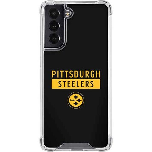 NFL Pittsburgh Steelers Black Performance Series Galaxy S22 Clear Case