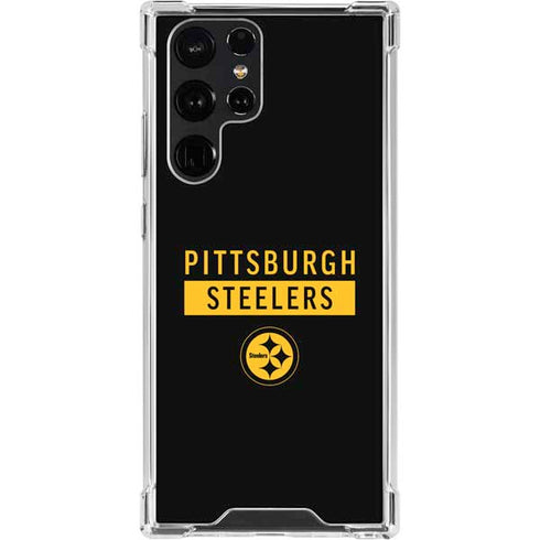 NFL Pittsburgh Steelers Black Performance Series Galaxy S23 Ultra Clear Case