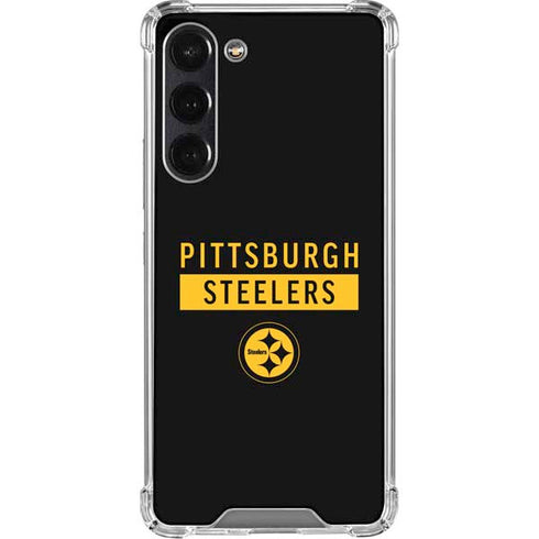 NFL Pittsburgh Steelers Black Performance Series Galaxy S24 FE Clear Case