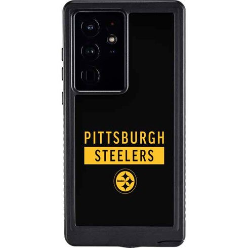 NFL Pittsburgh Steelers Black Performance Series Galaxy S24 Ultra Waterproof Case