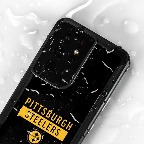 NFL Pittsburgh Steelers Black Performance Series Galaxy S24 Ultra Waterproof Case