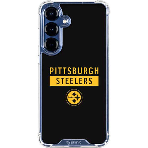 NFL Pittsburgh Steelers Black Performance Series Galaxy S25 Clear Case