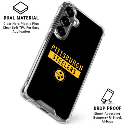 NFL Pittsburgh Steelers Black Performance Series Galaxy S26 Plus Clear Case