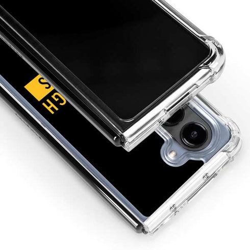 NFL Pittsburgh Steelers Black Performance Series Galaxy Z Fold5 5G Clear Case