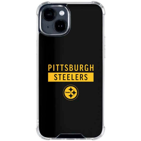 NFL Pittsburgh Steelers Black Performance Series iPhone 15 Clear Case