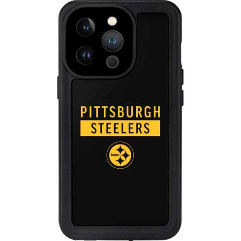 NFL Pittsburgh Steelers Black Performance Series iPhone 15 Pro Waterproof Case
