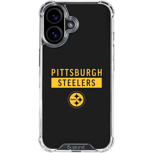 NFL Pittsburgh Steelers Black Performance Series iPhone 16 Clear Case