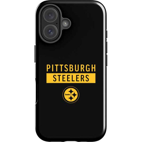 NFL Pittsburgh Steelers Black Performance Series iPhone 16 Plus Impact Case