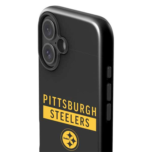 NFL Pittsburgh Steelers Black Performance Series iPhone 16 Plus Impact Case