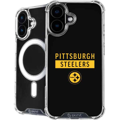 NFL Pittsburgh Steelers Black Performance Series iPhone 16 Plus MagSafe Case