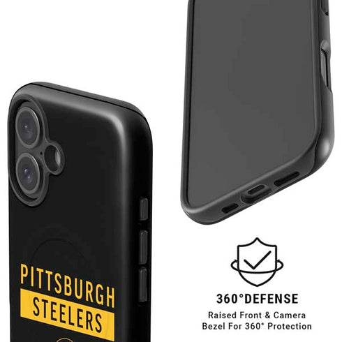 NFL Pittsburgh Steelers Black Performance Series iPhone 16 Plus Magsafe Impact Case