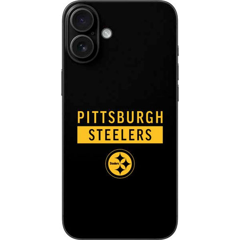 NFL Pittsburgh Steelers Black Performance Series iPhone 16 Plus Skin